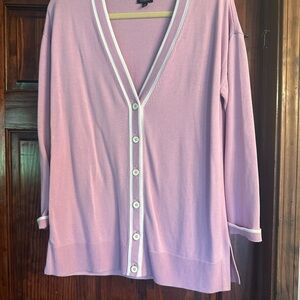 Elegant Pink Button-Up Cardigan